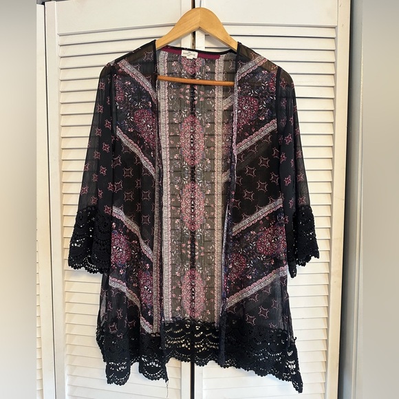 Mason & Belle Women’s Cardigan Black and Purple - Picture 4 of 8